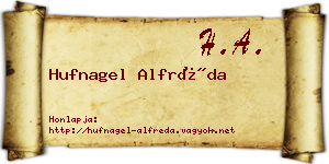 Hufnagel Alfréda névjegykártya